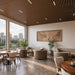 Warm Light Maple Acoustic Drop Ceiling Baffles, Sound Dampening & Echo Reduction