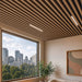 Warm Light Maple Acoustic Drop Ceiling Baffles, Sound Dampening & Echo Reduction