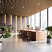 American Oak Acoustic Drop Ceiling Baffles, Sound Dampening & Echo Reduction