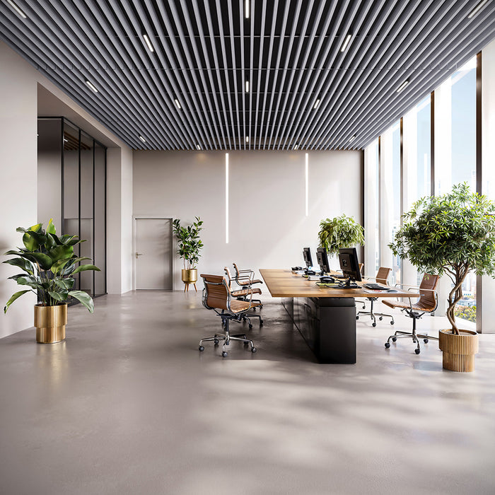 White Acoustic Drop Ceiling Baffles, Sound Dampening & Echo Reduction
