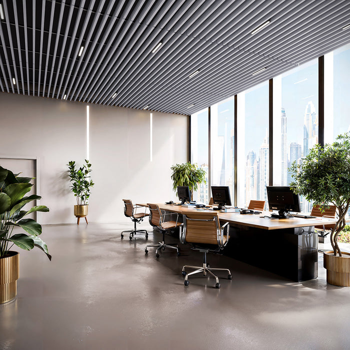 White Acoustic Drop Ceiling Baffles, Sound Dampening & Echo Reduction
