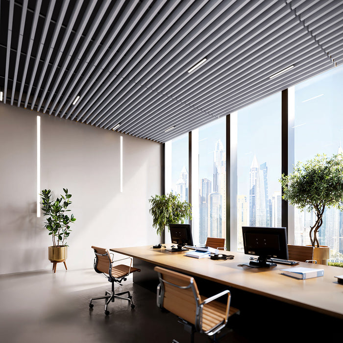 White Acoustic Drop Ceiling Baffles, Sound Dampening & Echo Reduction