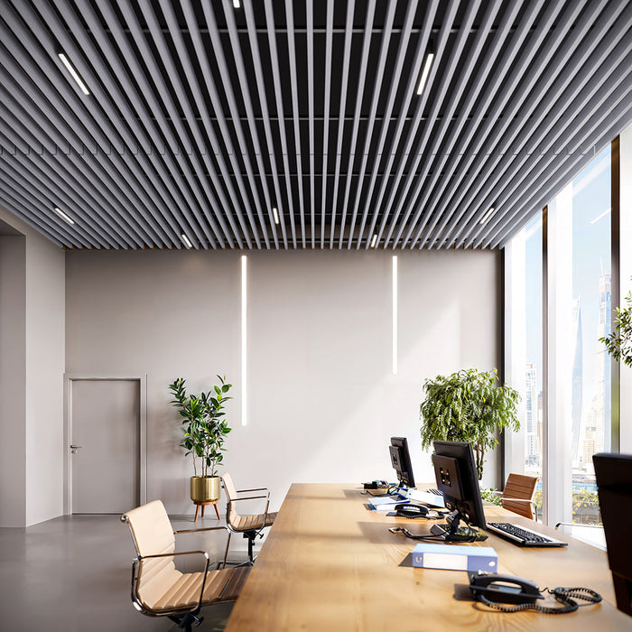 White Acoustic Drop Ceiling Baffles, Sound Dampening & Echo Reduction