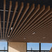 Warm Light Maple Acoustic Drop Ceiling Baffles, Sound Dampening & Echo Reduction