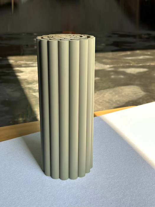 Alamosa Green Flexible 3D Fluted Semi-Circle Shiplap Wood Wall Panel