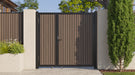 Expresso Walnut Heavy-Duty Composite Privacy Gate Kit – Keypad Lock Included | Single, Double & DIY Swing Fence Gate