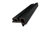 Black 5 Grid Seamless Corner Trim for Composite Slat Wall Panels – WPC Continuous Corner Finishing Piece