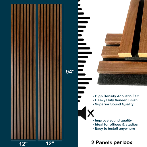 Dark Chestnut Acoustic Wall Paneling