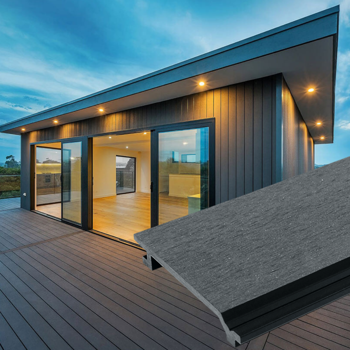 Black Exterior Shiplap Siding Boards, Outdoor Wall Panel Cladding
