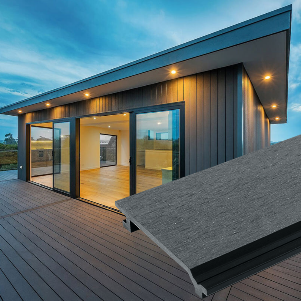 Black Exterior Shiplap Siding Boards, Outdoor Wall Panel Cladding