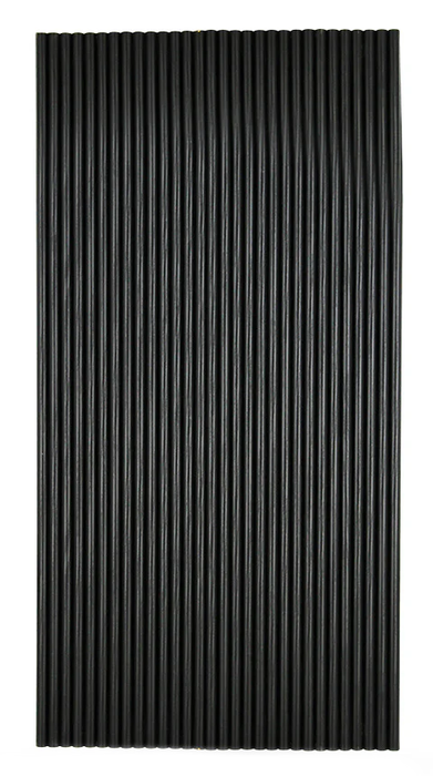 Black Flexible 3D Fluted Semi-Circle Shiplap Wood Wall Panel