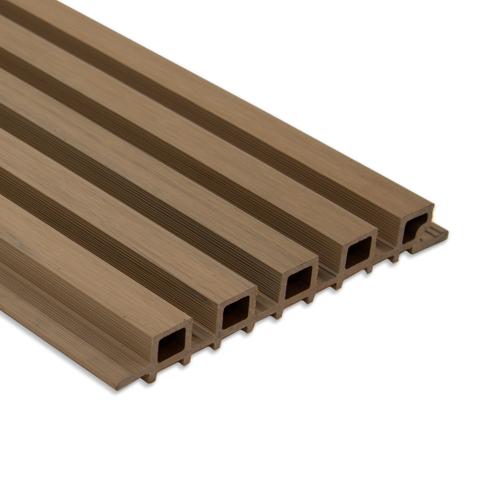 Maple 5 Grid Composite Siding Slat Panels for Exterior Outdoor Walls