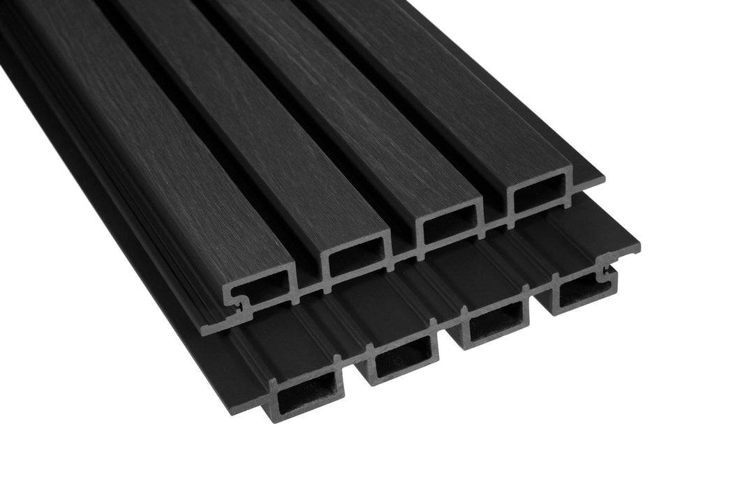 Charcoal Composite Siding Panel side close up