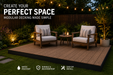 Teak WPC Modular Deck Tiles – 39.4" x 39.4" Interlocking Composite Decking Panels for Patios &amp; Rooftops