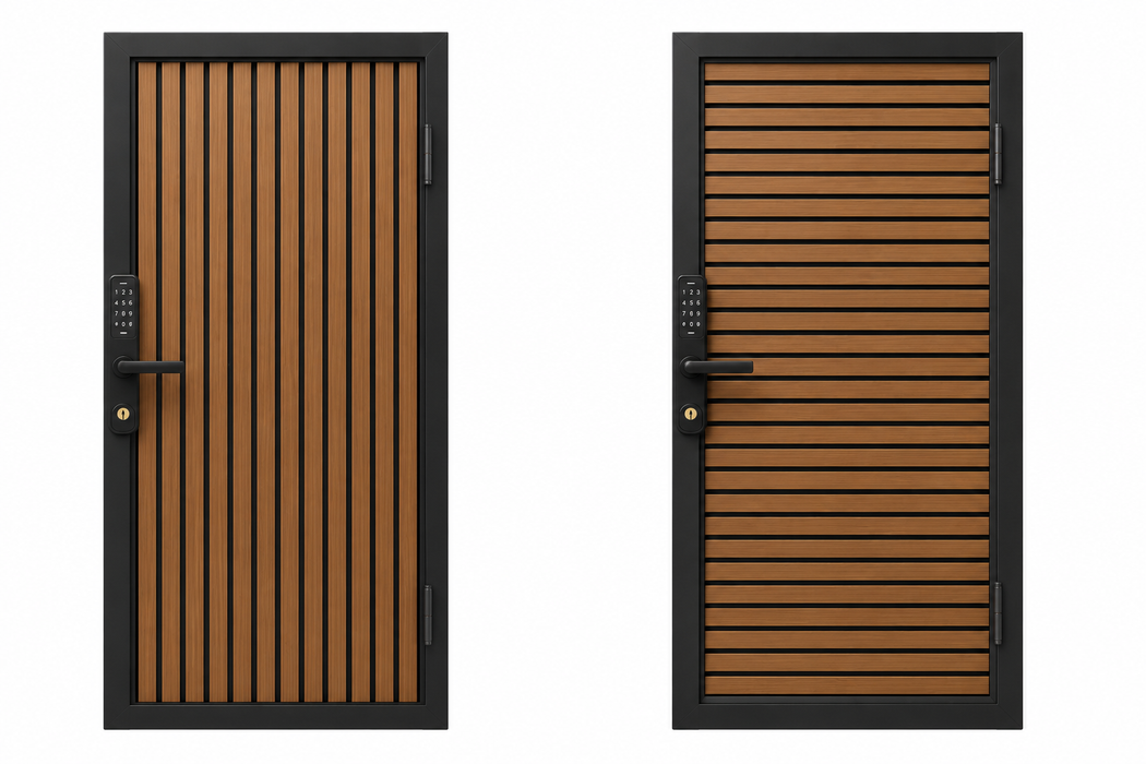 Teak Black Gap Heavy-Duty Composite Privacy Gate Kit – Keypad Lock Included | Single, Double & DIY Swing Fence Gate