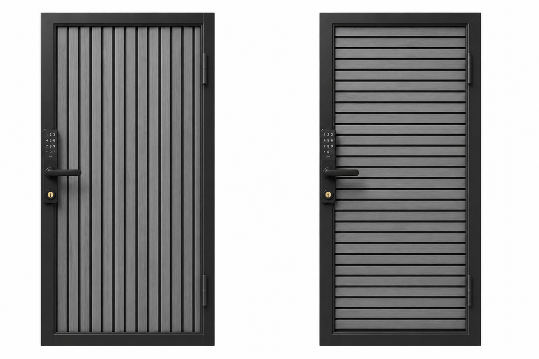 Slate Gray Heavy-Duty Composite Privacy Gate Kit – Keypad Lock Included | Single, Double & DIY Swing Fence Gate
