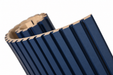 Navy Blue Square-Groove Wood Panels -- Flexible 1/2" Fluted Fins for Interior Walls