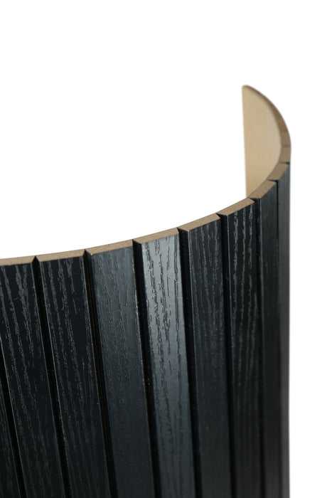 Black Trapezoid Wood Panels -- Flexible 3/4" Fluted Beads for Interior Walls