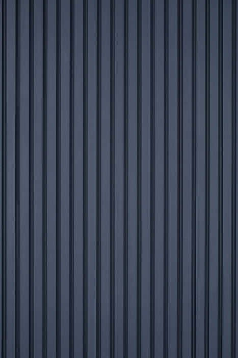 Navy Blue Square-Groove Wood Panels -- Flexible 1/2" Fluted Fins for Interior Walls