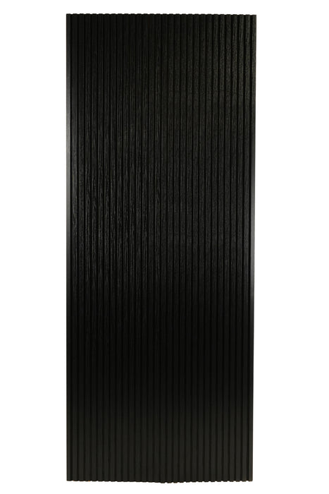 Black Square-Groove Wood Panels -- Flexible 1/2" Fluted Fins for Interior Walls