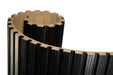 Black Square-Groove Wood Panels -- Flexible 1/2" Fluted Fins for Interior Walls