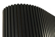 Black Square-Groove Wood Panels -- Flexible 1/2" Fluted Fins for Interior Walls