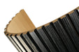 Black Square-Groove Wood Panels -- Flexible 1/2" Fluted Fins for Interior Walls