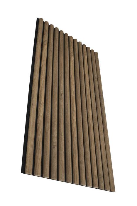 Danish Teak Half-Round Wood Column Acoustic Sound Panel for Walls