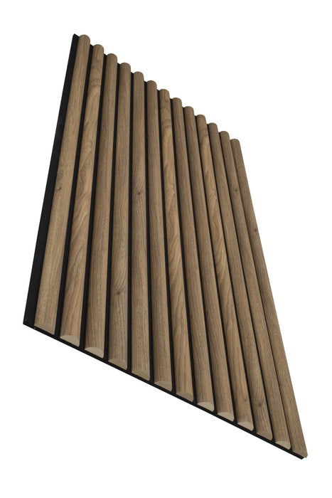Danish Teak Half-Round Wood Column Acoustic Sound Panel for Walls