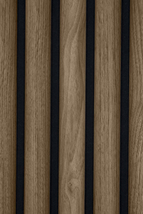 Danish Teak Half-Round Wood Column Acoustic Sound Panel for Walls