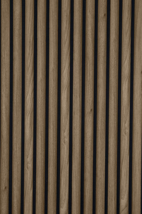 Danish Teak Half-Round Wood Column Acoustic Sound Panel for Walls
