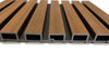 Weathered Teak Composite Slat Wall Panels detail view