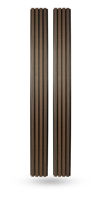 Dark Coffee & Black Gap Composite Siding Slat Panels for Exterior Outdoor Walls