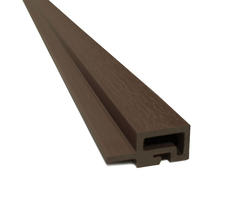Dark Brown Universal Trim End Cap for Composite Slat Panels