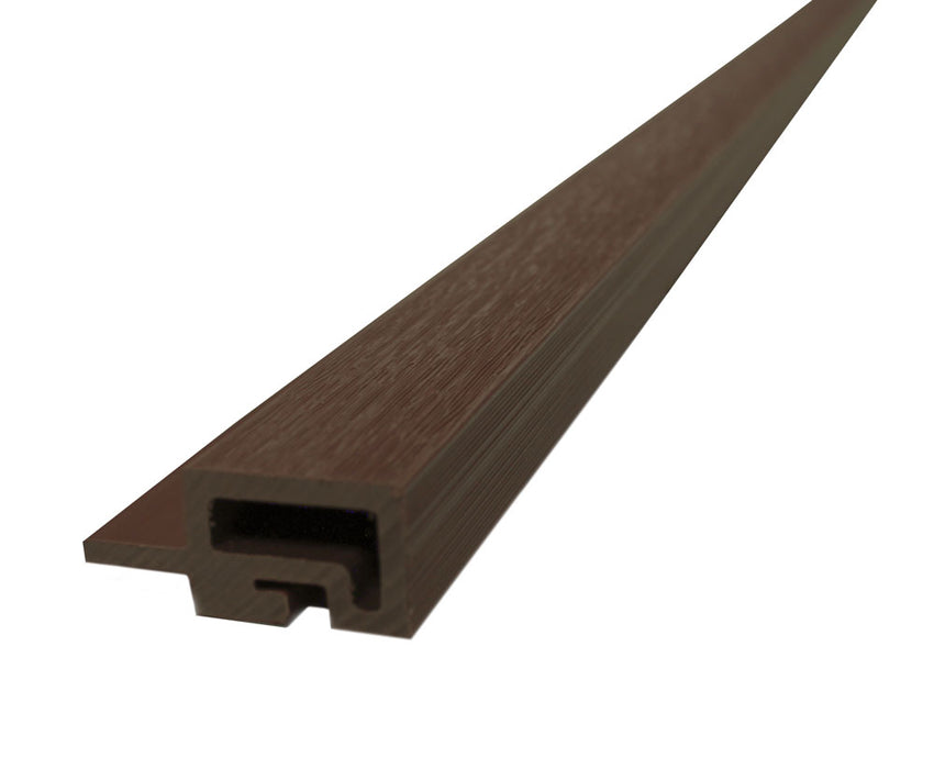 Dark Brown Universal Trim End Cap for Composite Slat Panels