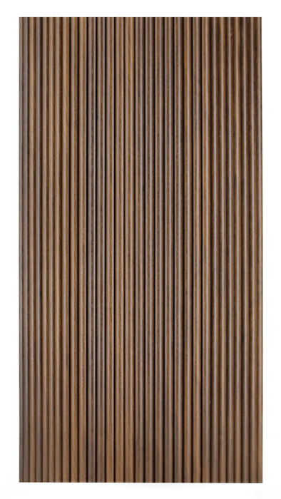 Dark Chestnut Flexible 3D Fluted Semi-Circle Shiplap Wood Wall Panel