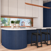 Navy Blue Trapezoid Wood Panels -- Flexible 3/4" Fluted Beads for Interior Walls
