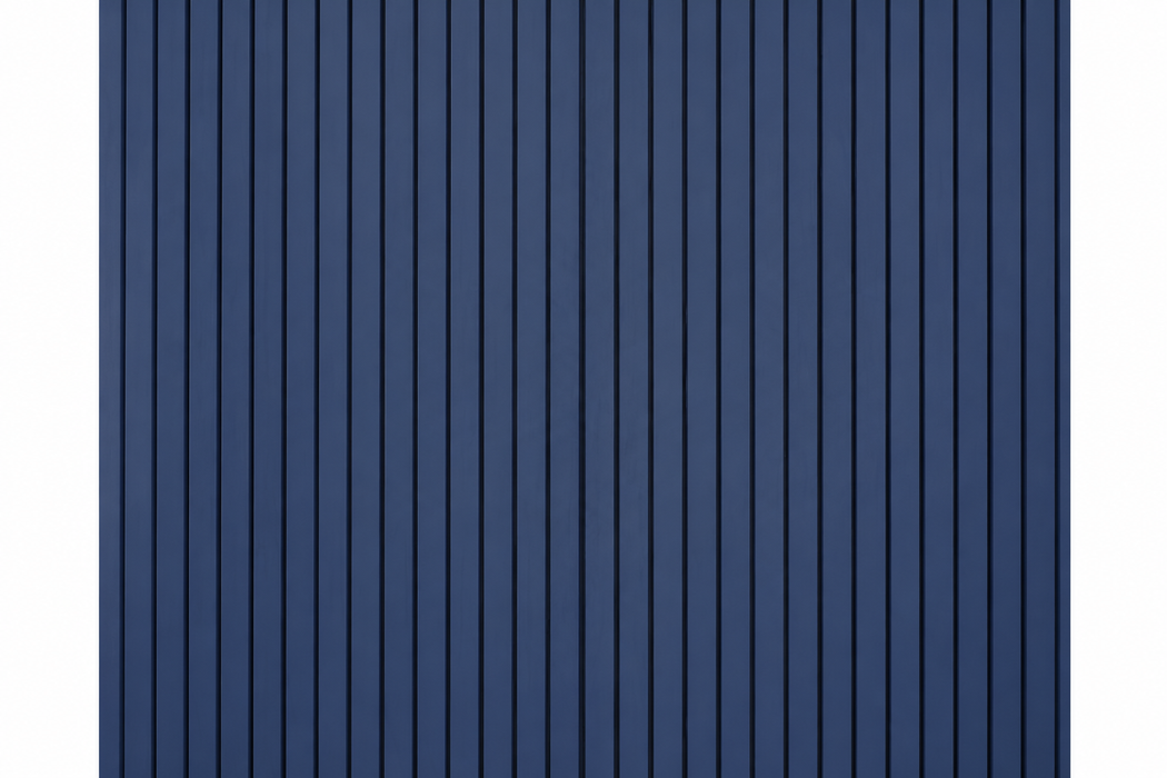 Navy Blue Trapezoid Wood Panels -- Flexible 3/4" Fluted Beads for Interior Walls