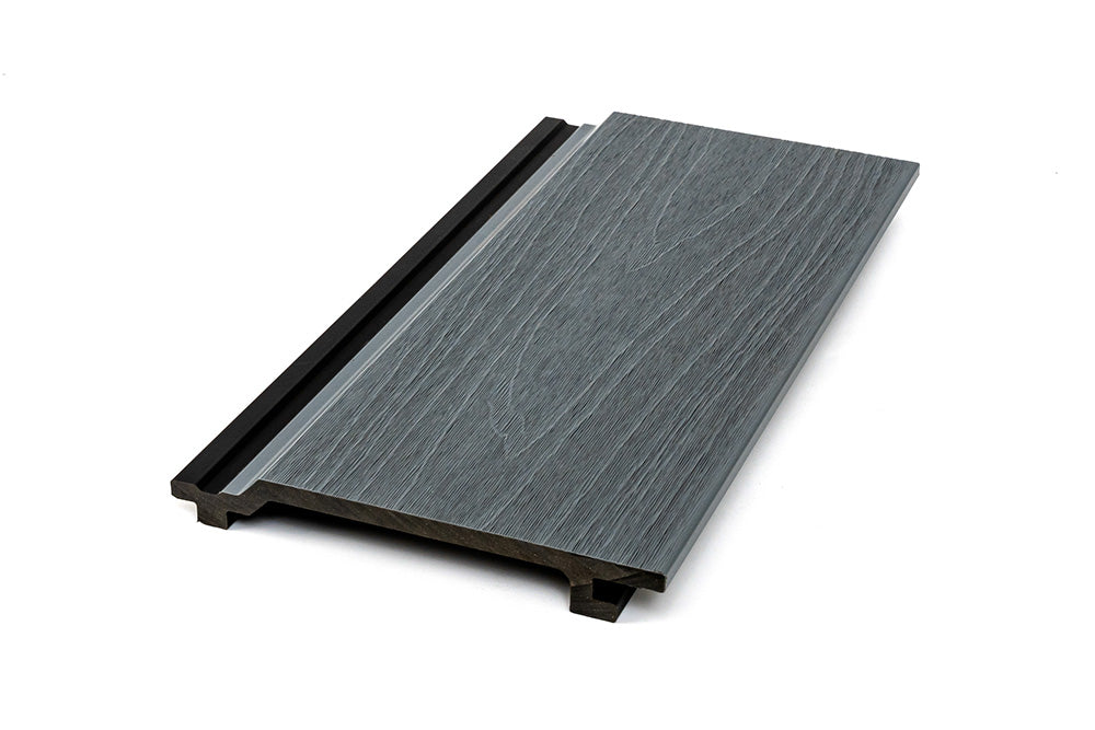 Graphite Charcoal Gray Wood-Like Composite Siding, Exterior Wall Paneling