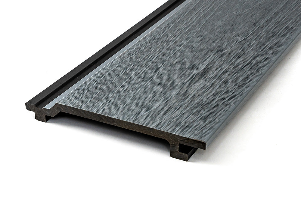 Graphite Charcoal Gray Wood-Like Composite Siding, Exterior Wall Paneling