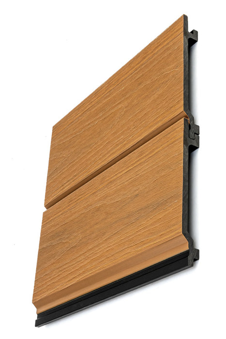 Weathered Teak Enhanced Grain Wood-Like Composite Siding, Exterior Wall Paneling