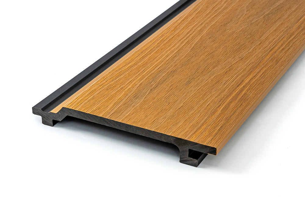 Weathered Teak Enhanced Grain Wood-Like Composite Siding, Exterior Wall Paneling