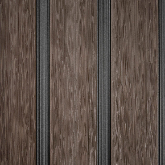 All-Weather WPC Composite Fence Slat Panel System - American Walnut