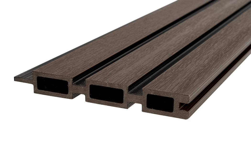 All-Weather WPC Composite Fence Slat Panel System - American Walnut