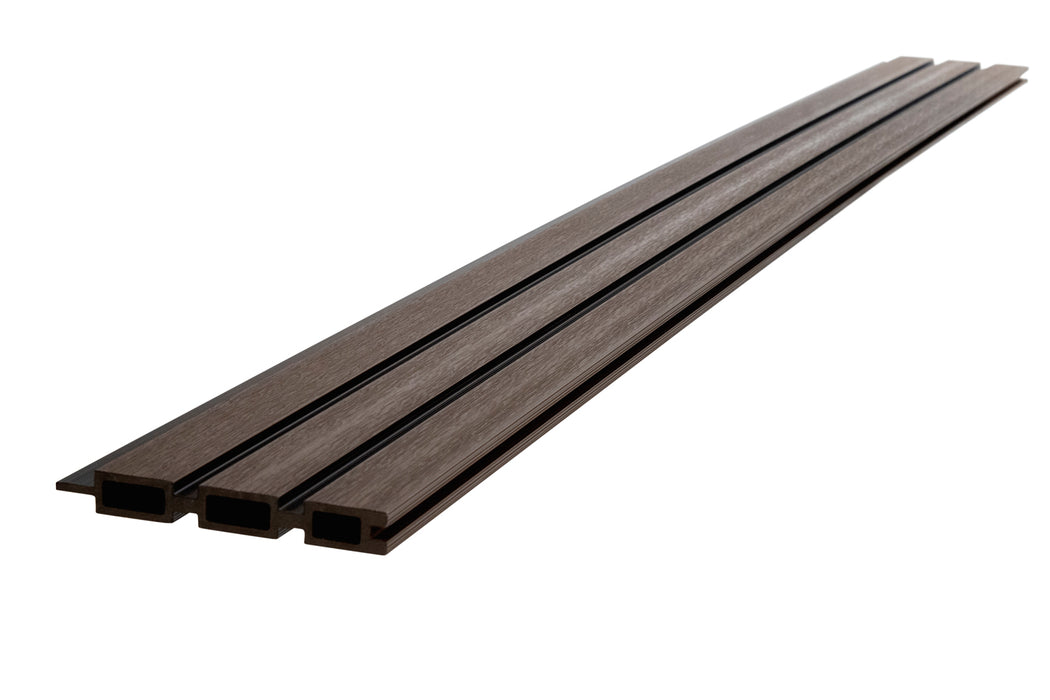 All-Weather WPC Composite Fence Slat Panel System - American Walnut