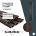 Expresso Walnut Heavy-Duty Slat Composite Fence Panels