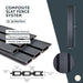 Slate Gray Heavy-Duty Slat Composite Fence Panels