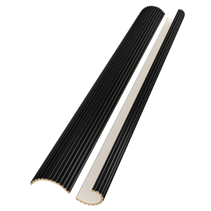 Black Tambour Wood Panels – Flexible 1" Fluted Beads for Interior Walls