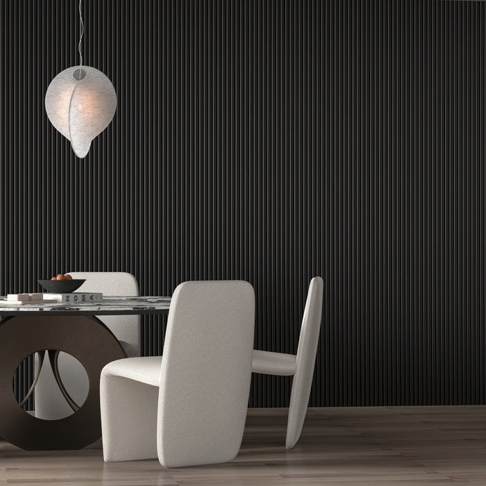Black Tambour Wood Panels – Flexible 1" Fluted Beads for Interior Walls
