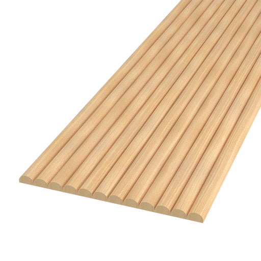 Light Oak Tambour Wood Panels – Flexible 1" Fluted Beads for Interior Walls